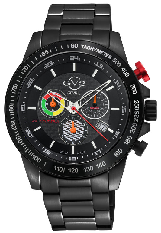 title:GV2 by Gevril Men's Scuderia 45mm Quartz Watch 9923B;color:Black