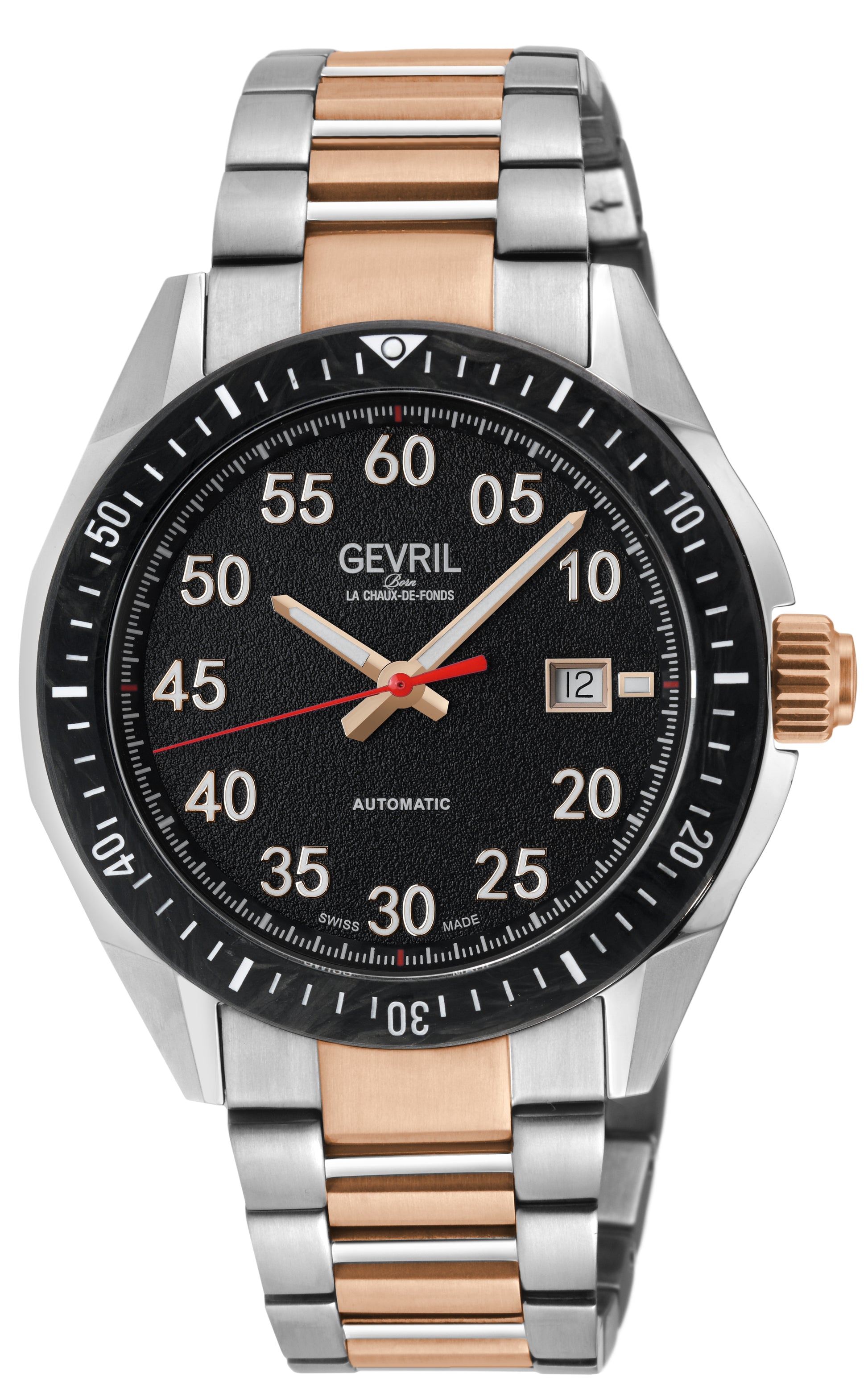 title:Gevril Men's Ascari 42mm Automatic Watch 48303B;color:Black