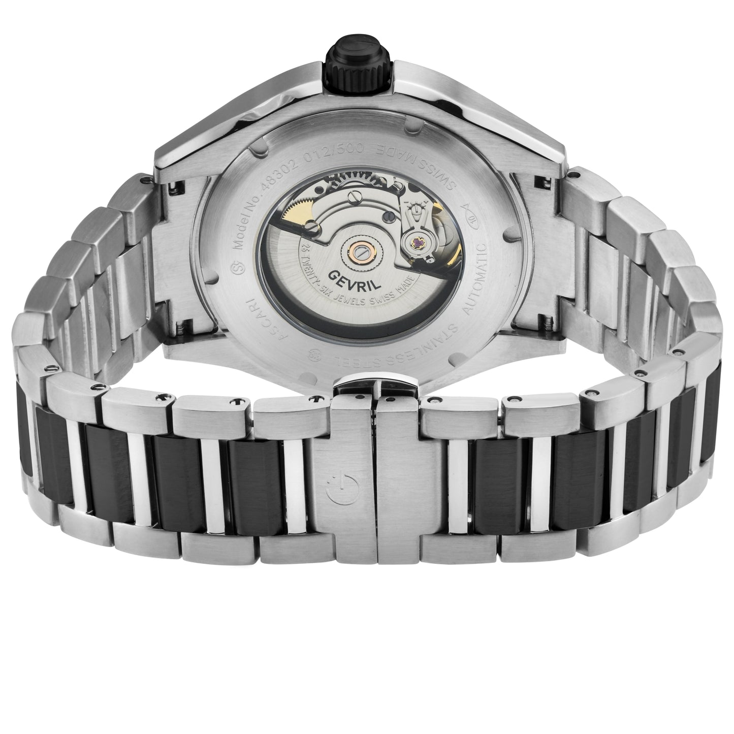 title:Gevril Men's Ascari 42mm Automatic Watch 48302B;color:White