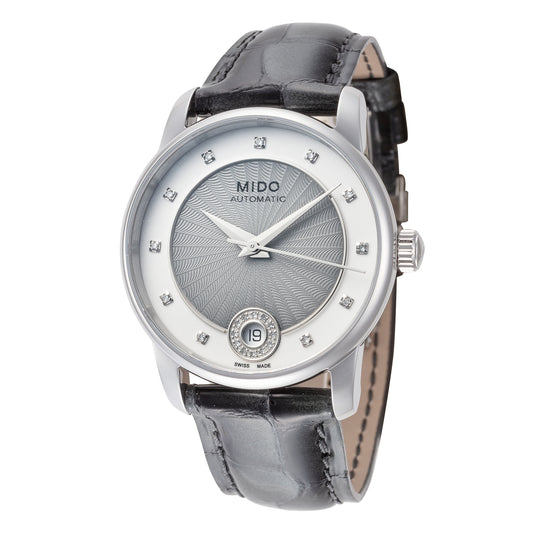 title:Mido Women's M0072071603601 Baroncelli 33mm Automatic Watch;color:Silver