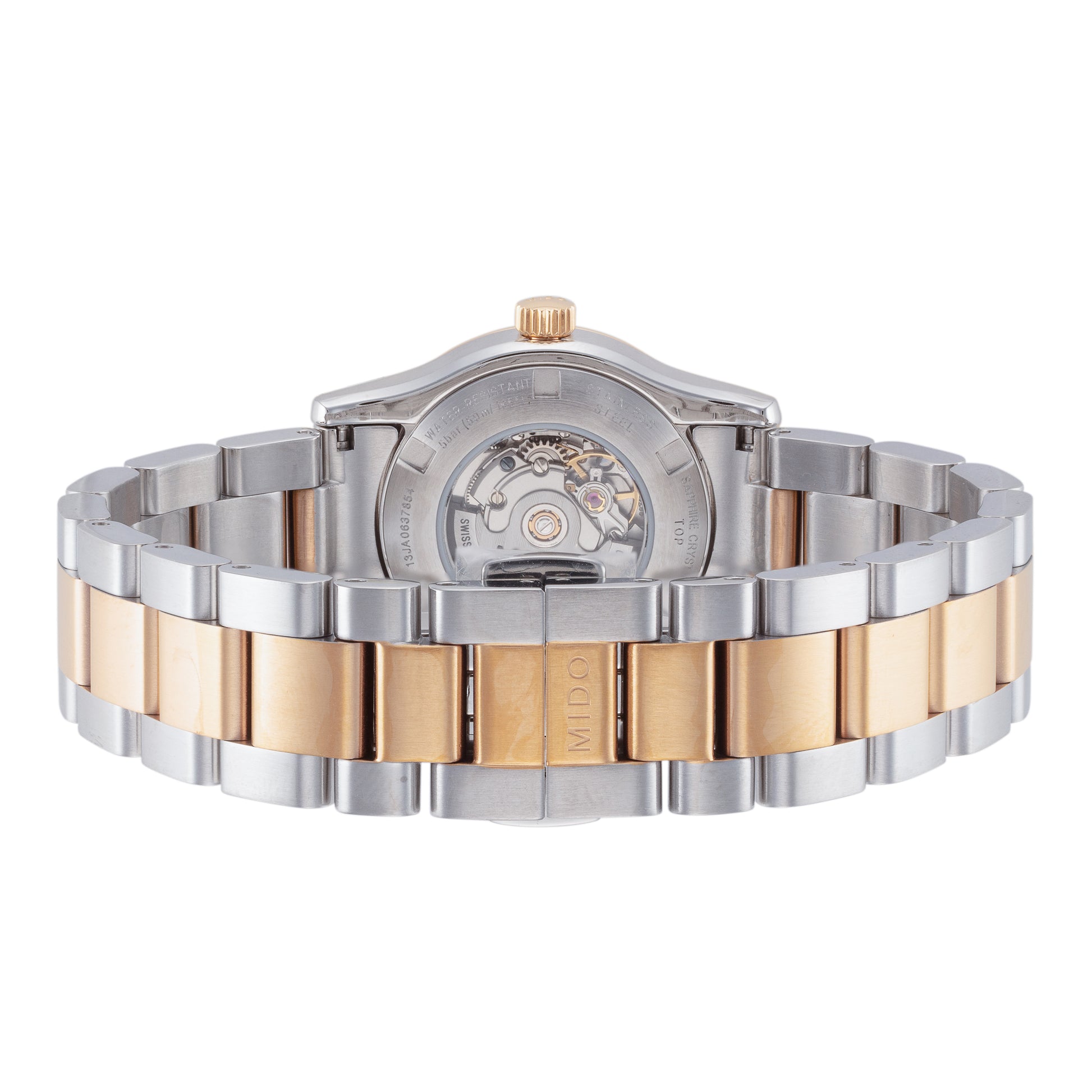 title:Mido Women's M0050072203600 Multifort 31mm Automatic Watch;color:Silver and Rose Gold