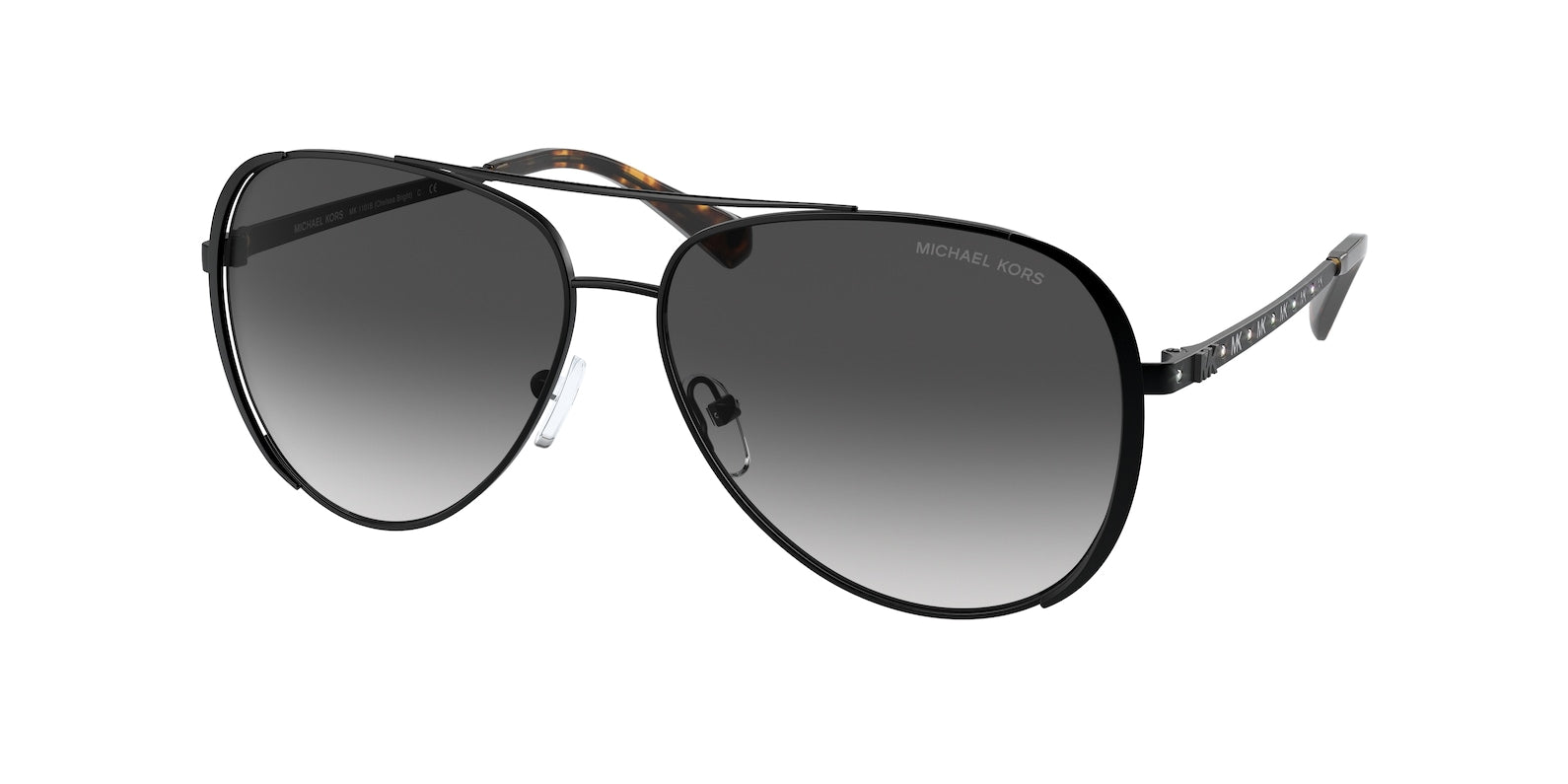 title:Michael Kors Women's MK1101B-10898G Chelsea 60mm Matte Black Sunglasses;color:Matte Black