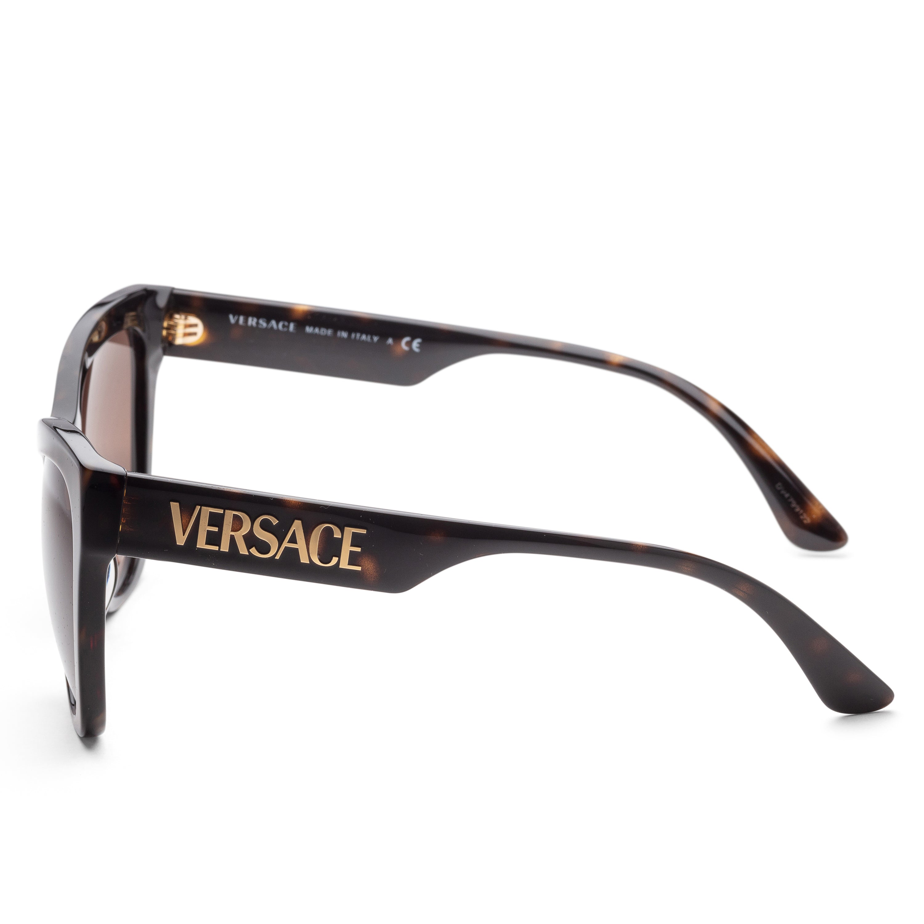 title:Versace Women's 56mm Havana Sunglasses VE4417U-108-73;color:Havana frame, Dark Brown lens