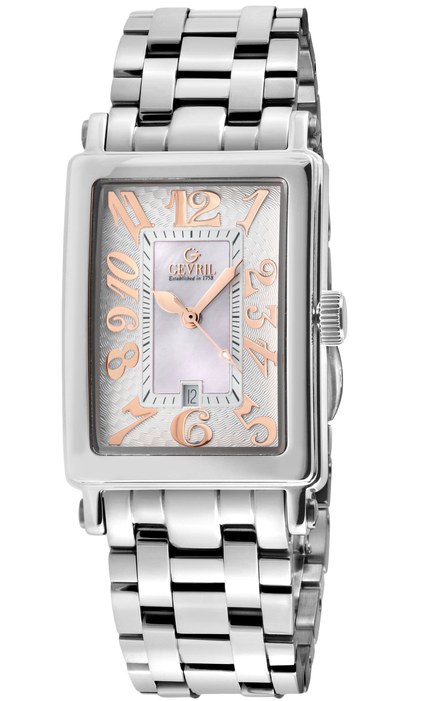 title:Gevril Women's Avenue of Americas Mini 33mm Quartz Watch 7245RB;color:Pink Mother-of-Pearl