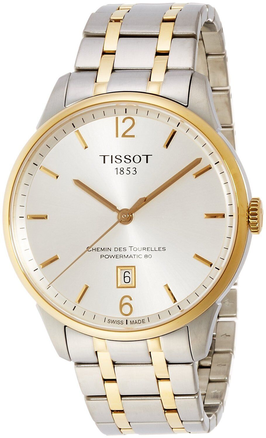 title:Tissot Men's T099.407.22.037.00 T-Classic 42mm Automatic Watch;color:Silver and Gold