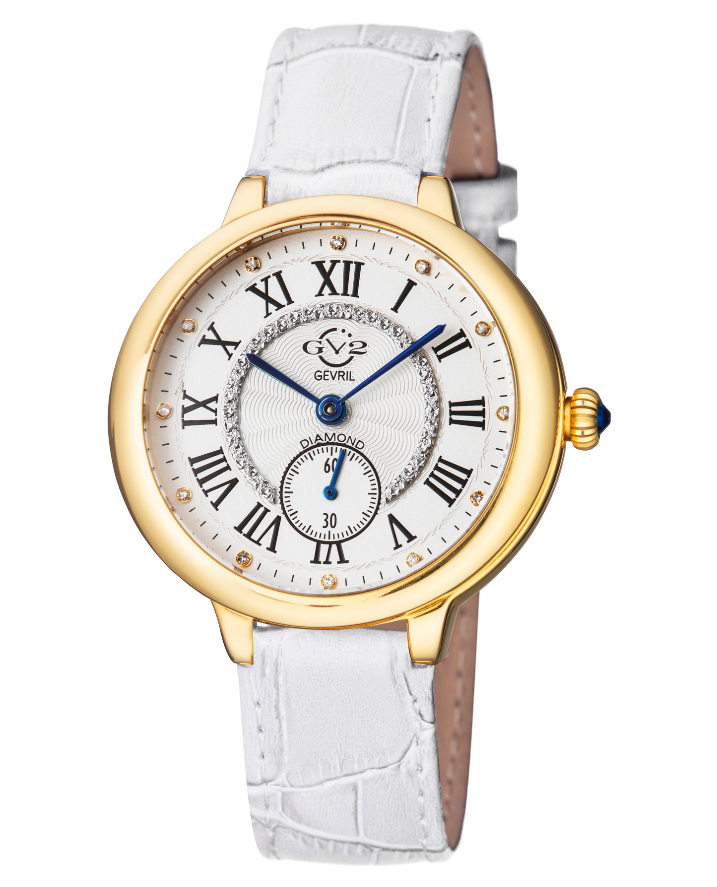 title:GV2 by Gevril Women's Rome 36mm Quartz Watch 12202;color:White