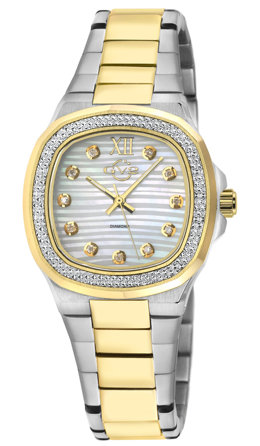 title:GV2 by Gevril Women's Potente 33mm Quartz Watch 18203B;color:White Mother-of-Pearl