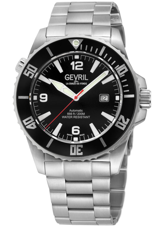 title:Gevril Men's Canal Street 46mm Automatic Watch 46600B;color:Black