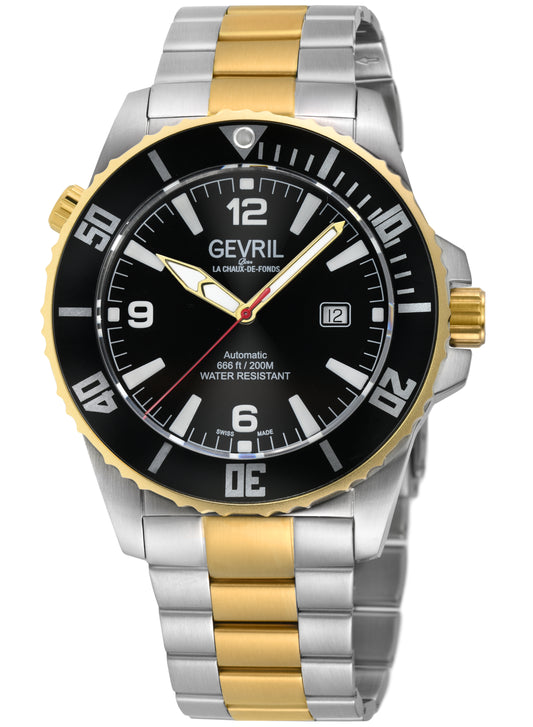 title:Gevril Men's Canal Street 46mm Automatic Watch 46602B;color:Black