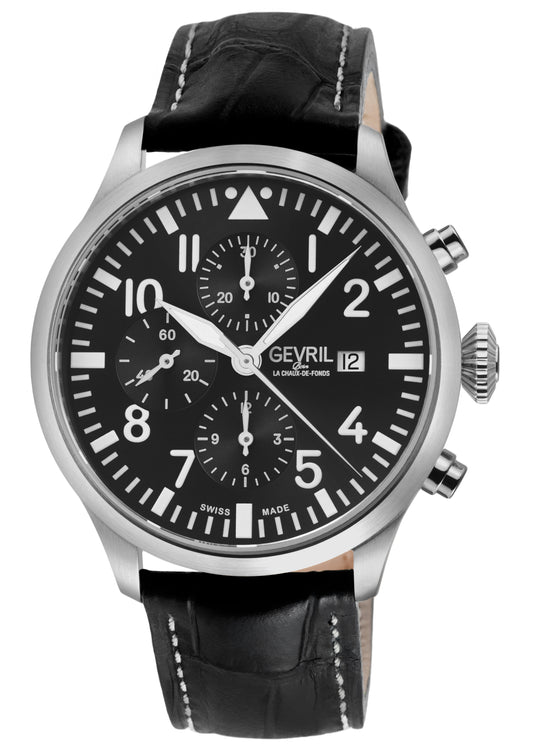 title:Gevril Men's Vaughn 44mm Automatic Watch 47100;color:Black