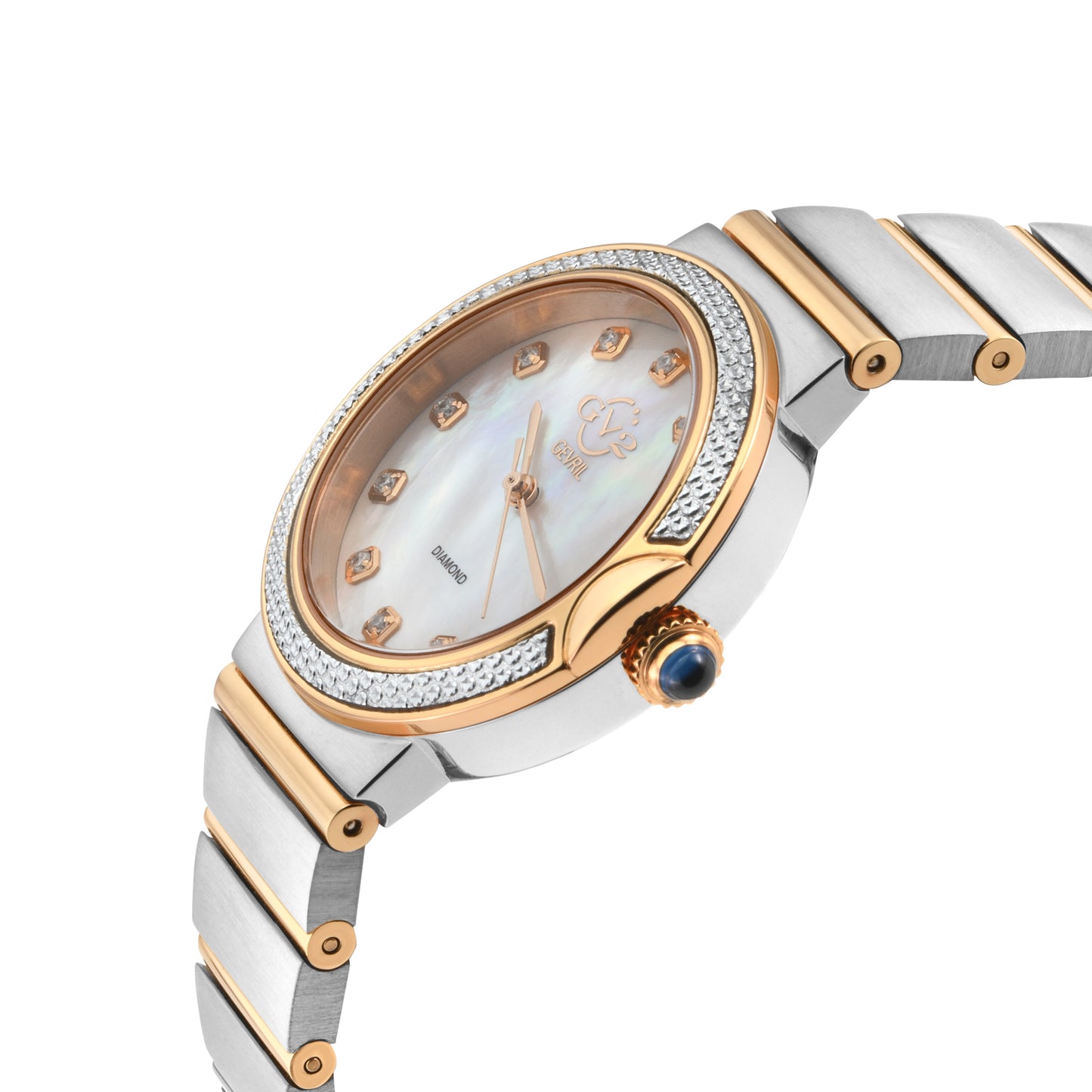 title:GV2 by Gevril Women's Sorrento 32mm Quartz Watch 12443B;color:White Mother-of-Pearl