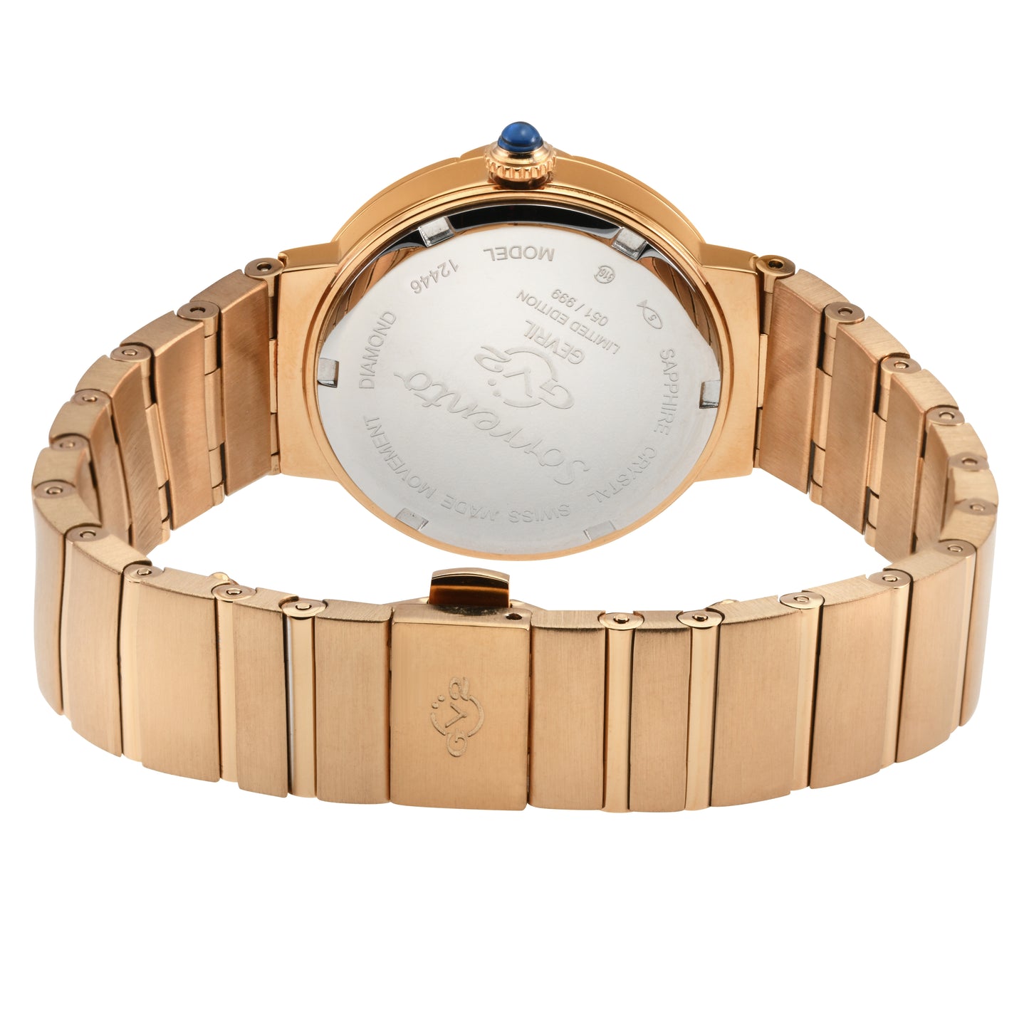 title:GV2 by Gevril Women's Sorrento 32mm Quartz Watch 12446B;color:Blue Mother-of-Pearl