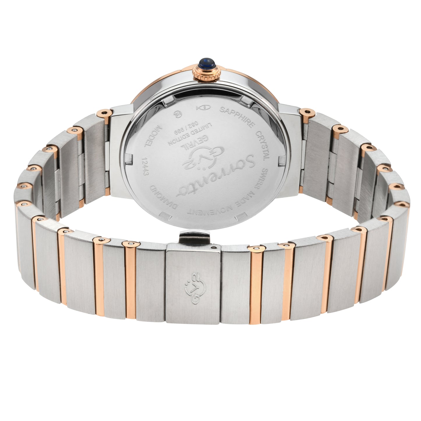 title:GV2 by Gevril Women's Sorrento 32mm Quartz Watch 12443B;color:White Mother-of-Pearl