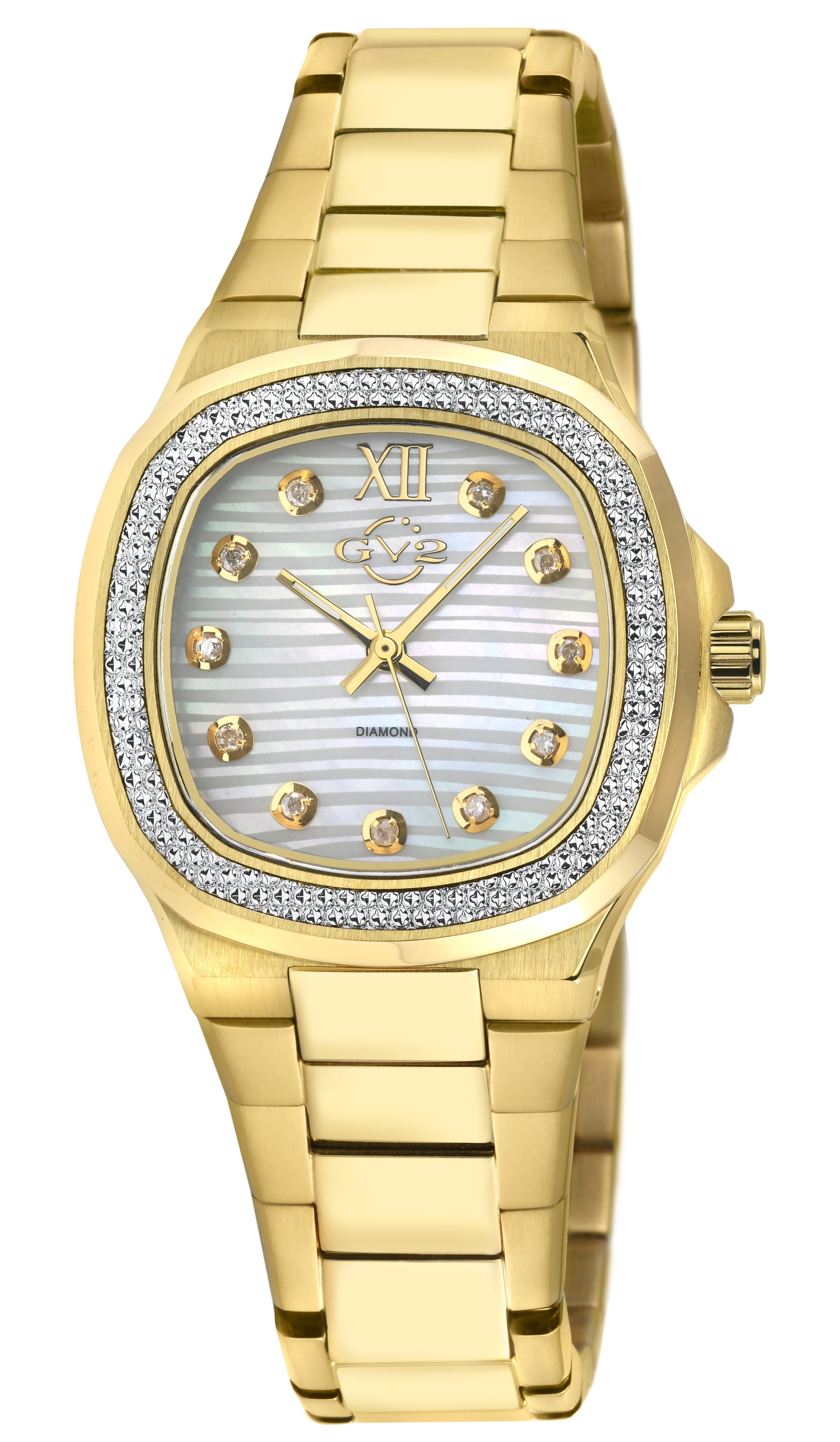 title:GV2 by Gevril Women's Potente 33mm Quartz Watch 18205B;color:White Mother-of-Pearl