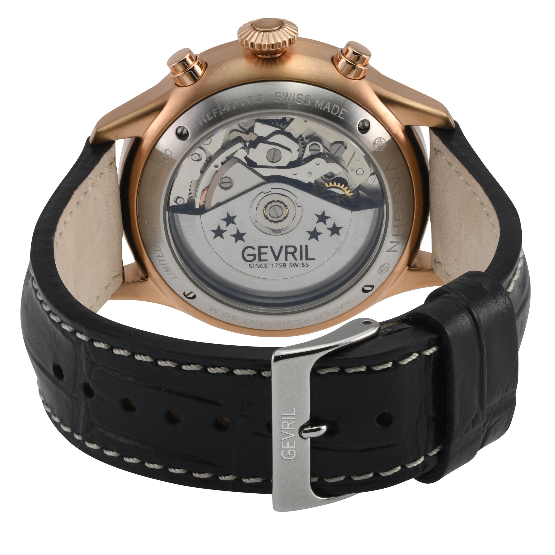 title:Gevril Men's Vaughn 44mm Automatic Watch 47103;color:Black