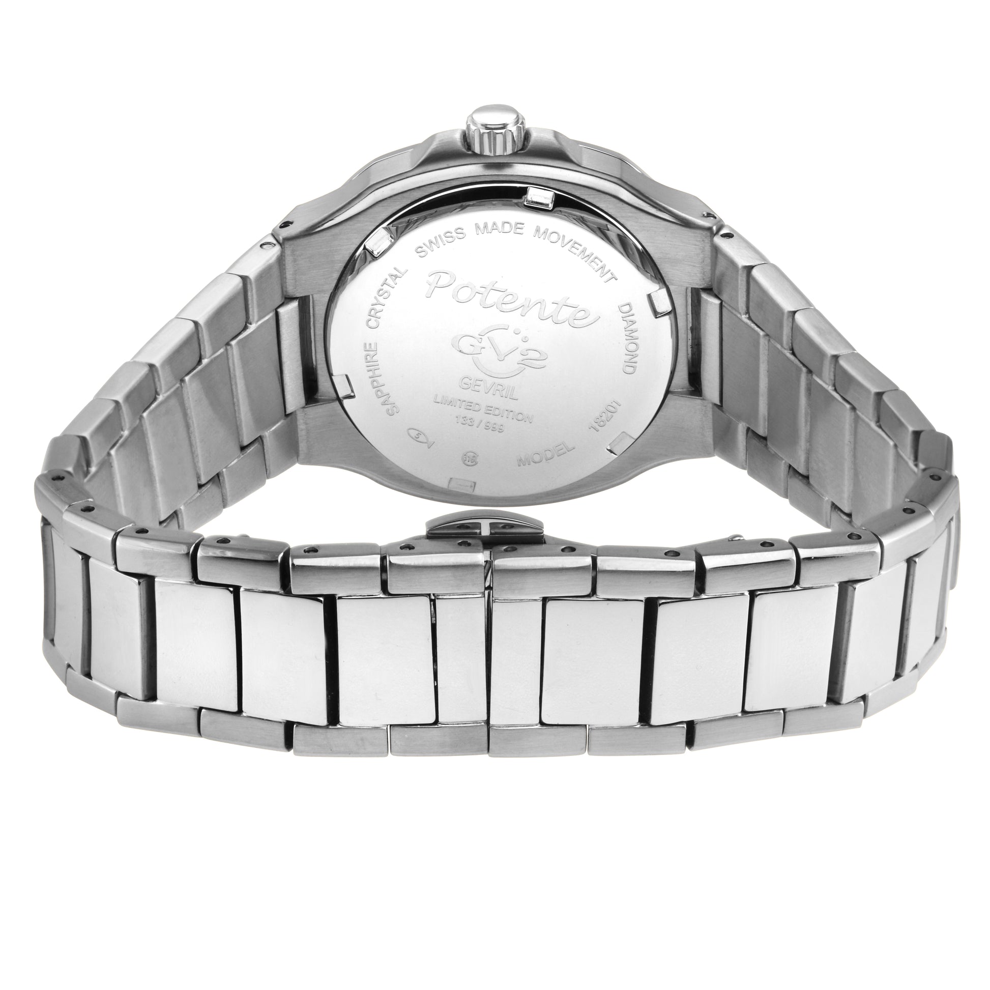 title:GV2 by Gevril Women's Potente 33mm Quartz Watch 18201B;color:White Mother-of-Pearl