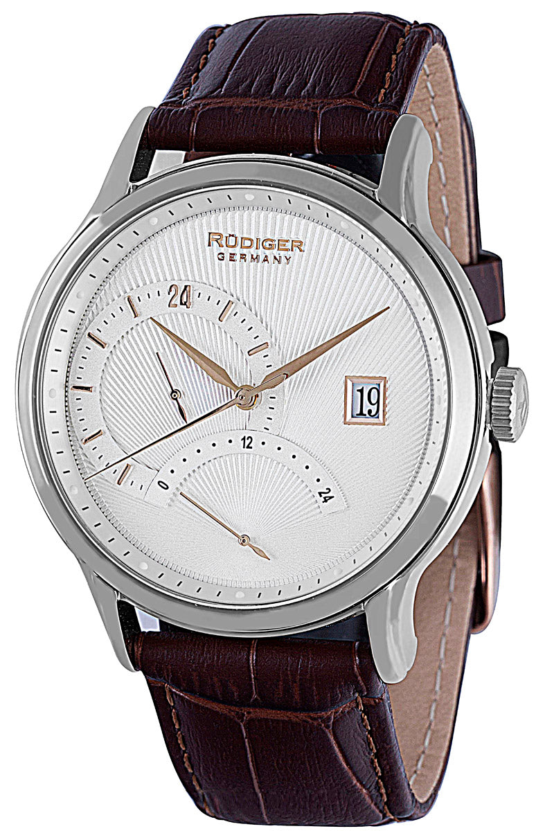 title:Rudiger Men's Aachen 42mm Quartz Watch R2700-04-001.16;color:Silver