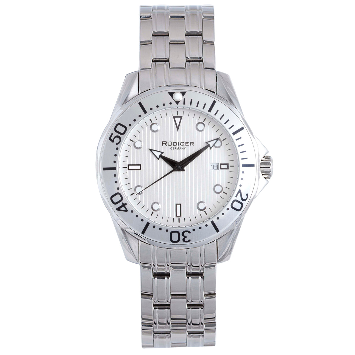 title:Rudiger Men's Chemnitz 42mm Quartz Watch R2000-04-001.1;color:Silver