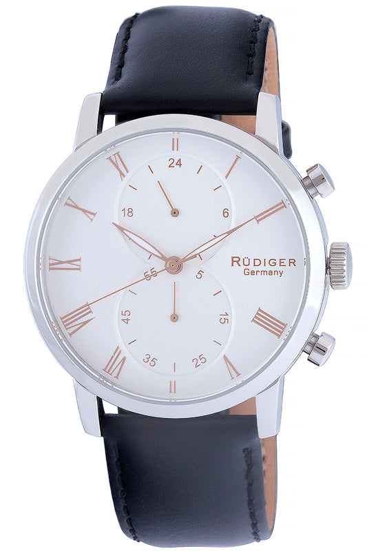 title:Rudiger Men's Bavaria 42mm Quartz Watch R2300-04-001.09;color:White