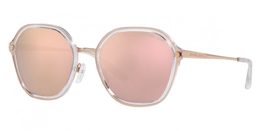 title:Michael Kors Women's MK1114-11084Z Seoul 56mm Rose Gold Sunglasses;color:Rose Gold Frame, Rose Gold Mirror Lens