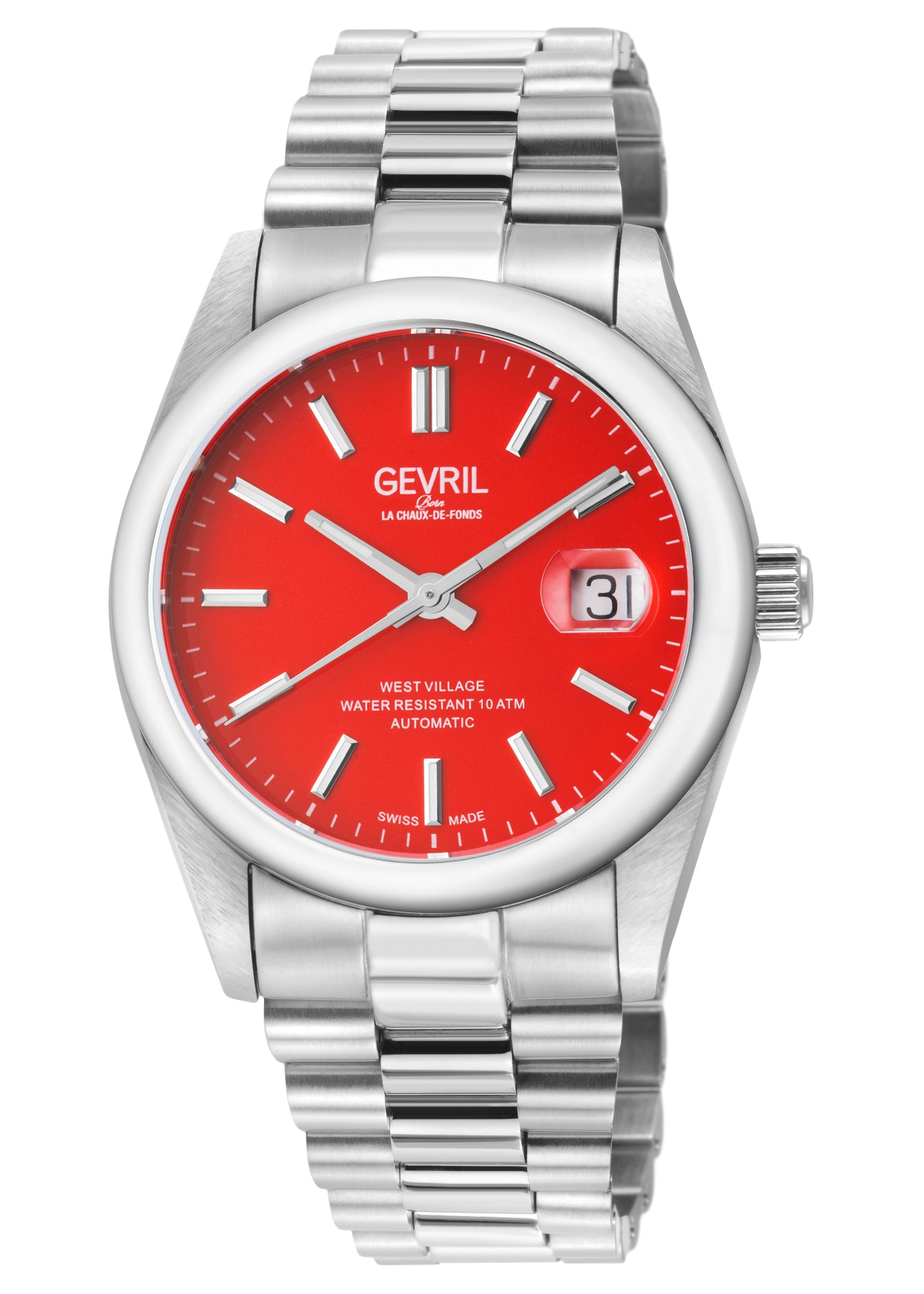 title:Gevril Men's West Village 40mm Automatic Watch 48932B;color:Red