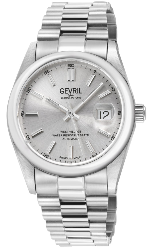 title:Gevril Men's West Village 40mm Automatic Watch 48930B;color:Silver