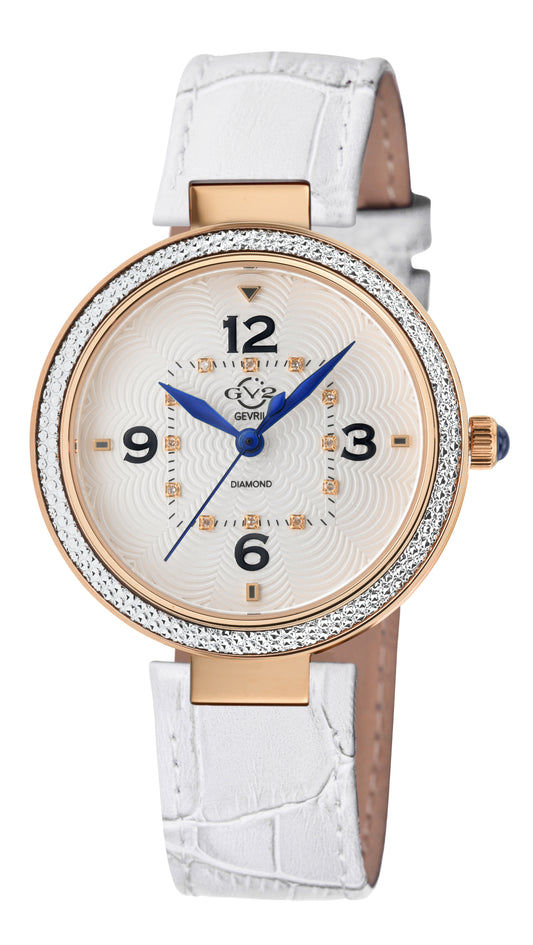 title:GV2 by Gevril Women's Piemonte 36mm Quartz Watch 14202-3;color:White