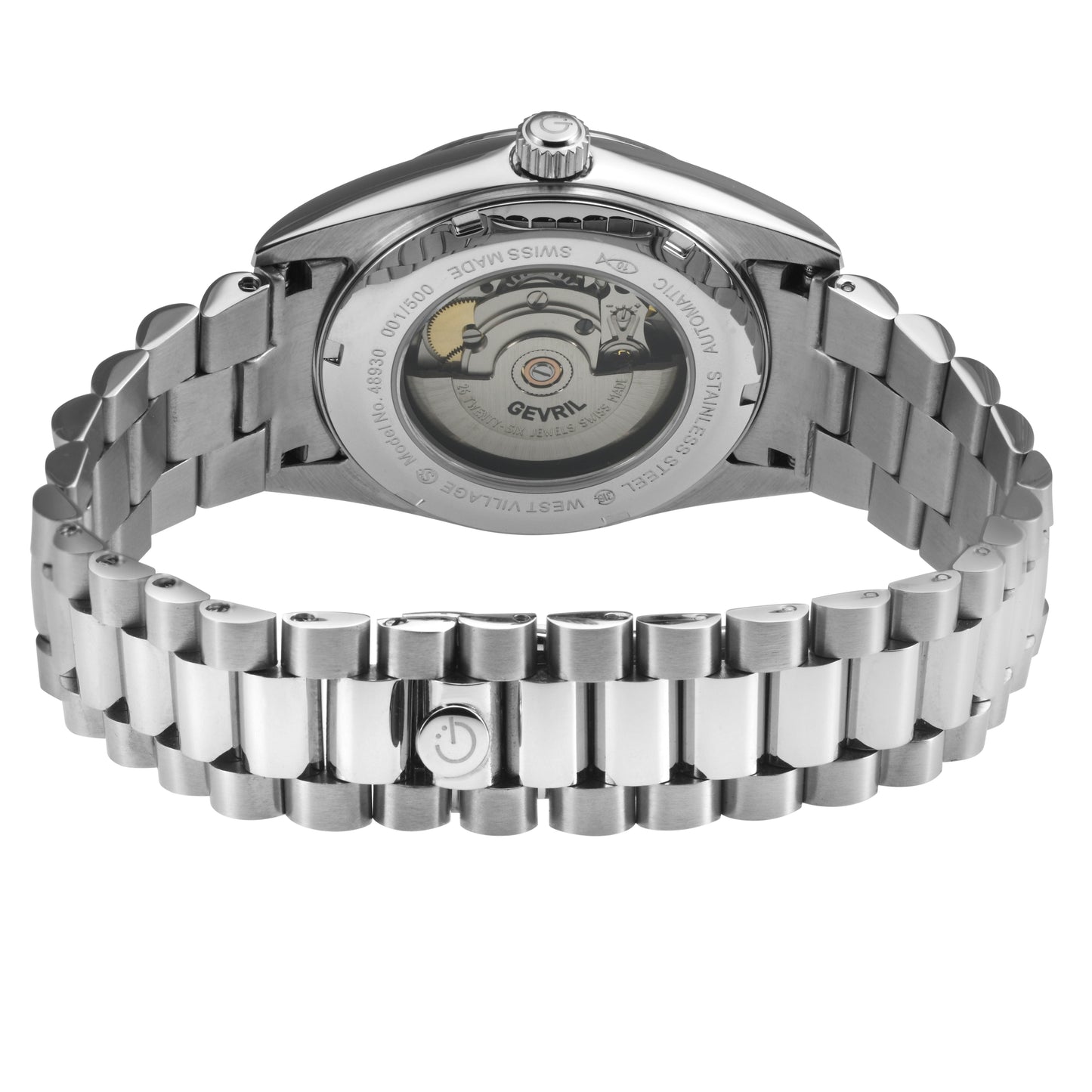 title:Gevril Men's West Village 40mm Automatic Watch 48930B;color:Silver