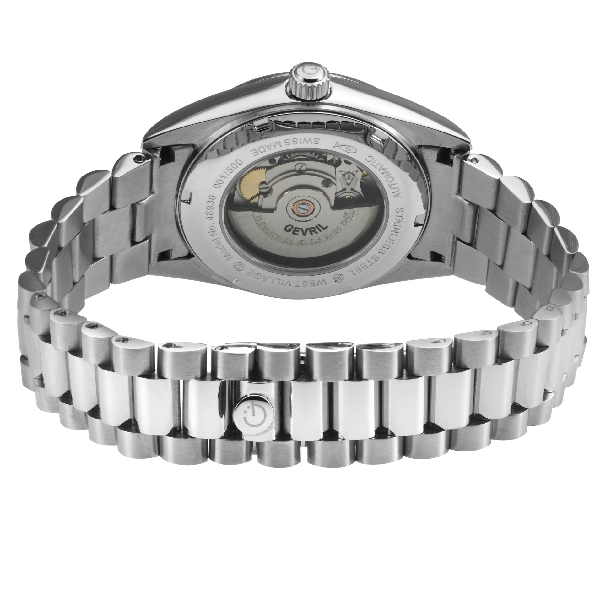 title:Gevril Men's West Village 40mm Automatic Watch 48930B;color:Silver