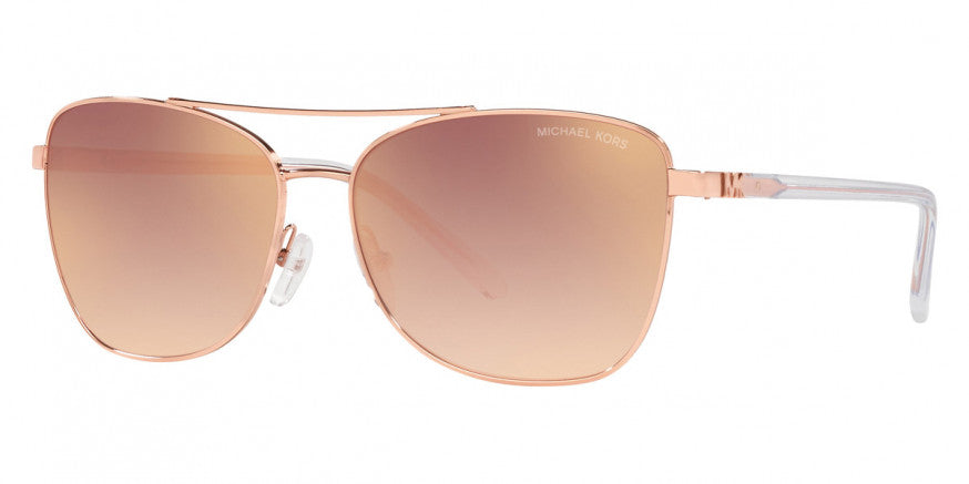 title:Michael Kors Women's Stratton 59mm Rose Gold Sunglasses MK1096-11086F-59;color:Rose Gold frame, Pink Gradient Mirror lens