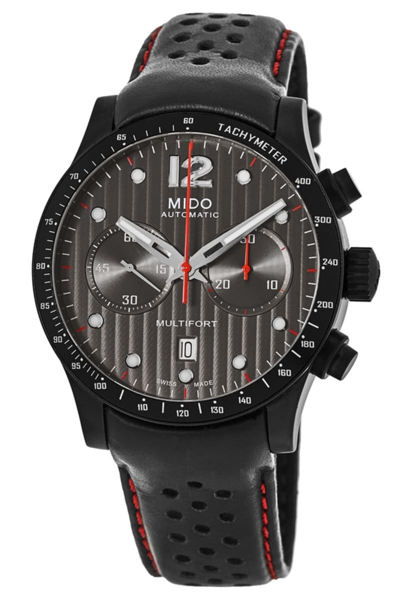 title:Mido Men's M0256273606100 Multifort 44mm Automatic Chronograph Watch;color:Black