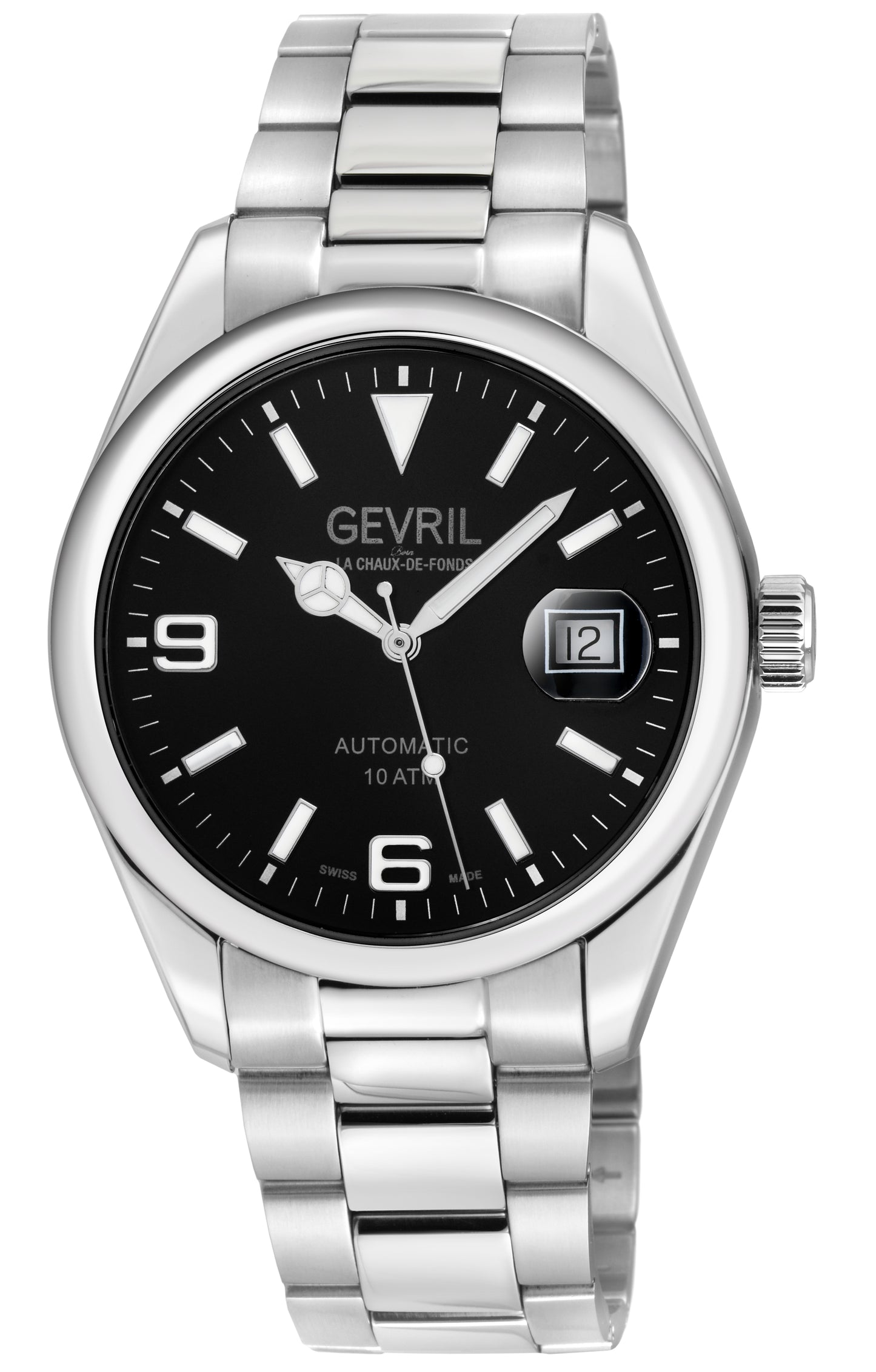 title:Gevril Men's West Village 40mm Automatic Watch 48949B;color:Black