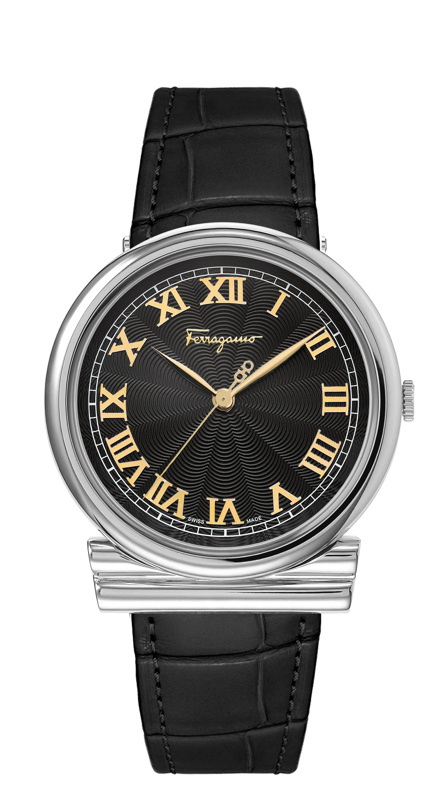 title:Ferragamo Women's Gancino 34mm Quartz Watch SFUF00621;color:Black