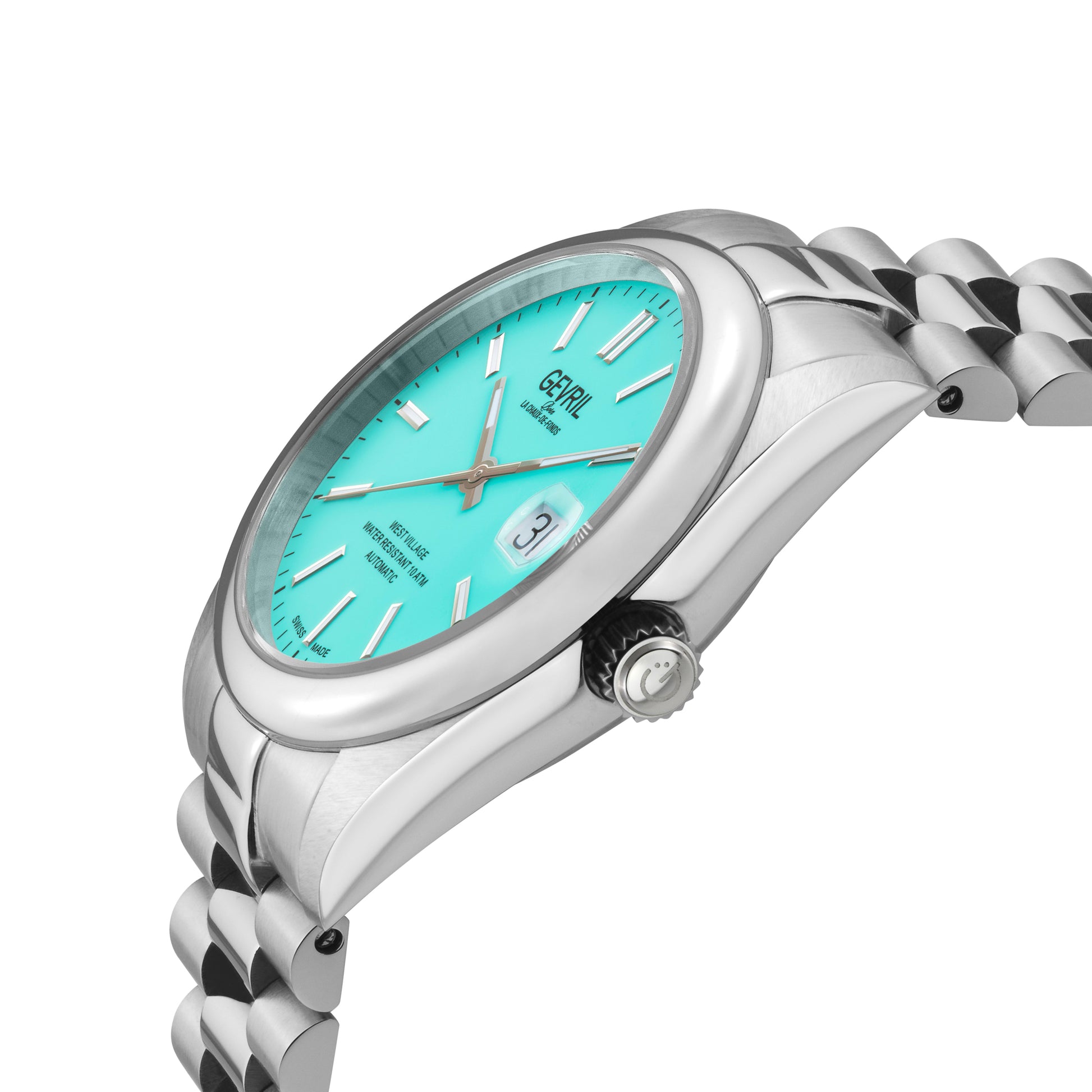 title:Gevril Men's West Village 40mm Automatic Watch 48933B;color:Tiffany Blue