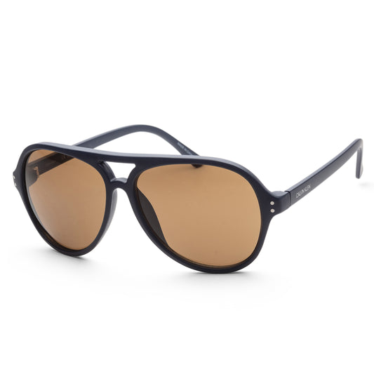 title:Calvin Klein Men's CK19532S-410 Fashion 58mm Navy Sunglasses;color:Navy Frame, Brown Lens