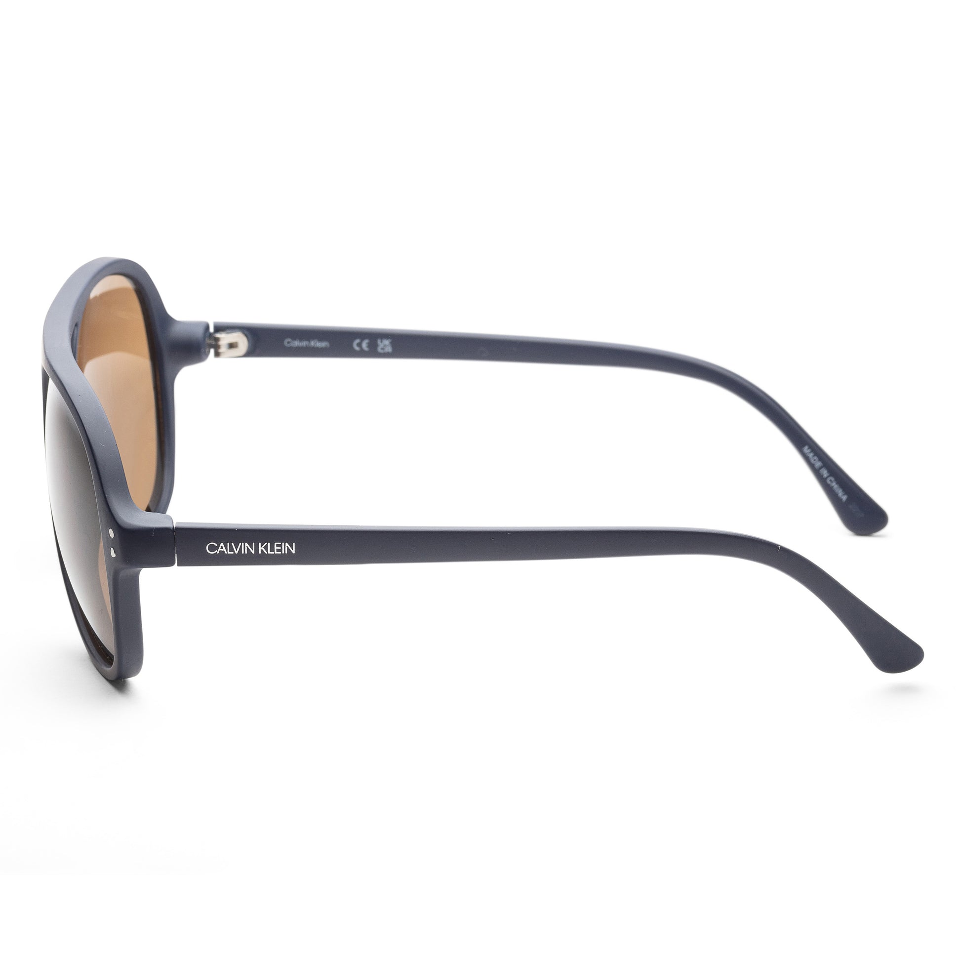 title:Calvin Klein Men's CK19532S-410 Fashion 58mm Navy Sunglasses;color:Navy Frame, Brown Lens