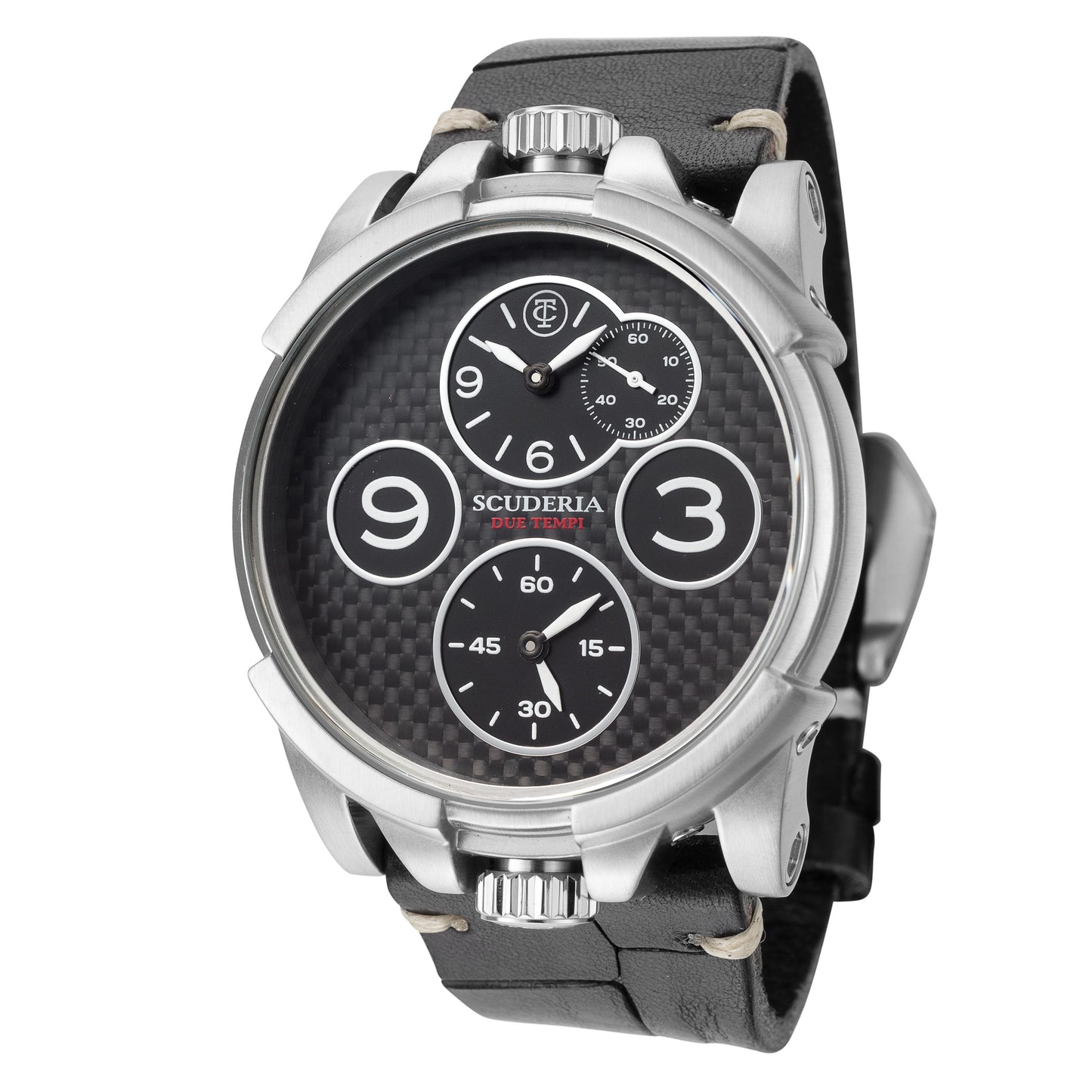 CT Scuderia Men's Due Tempi 44mm Quartz Dual Time Watch - Ruumur