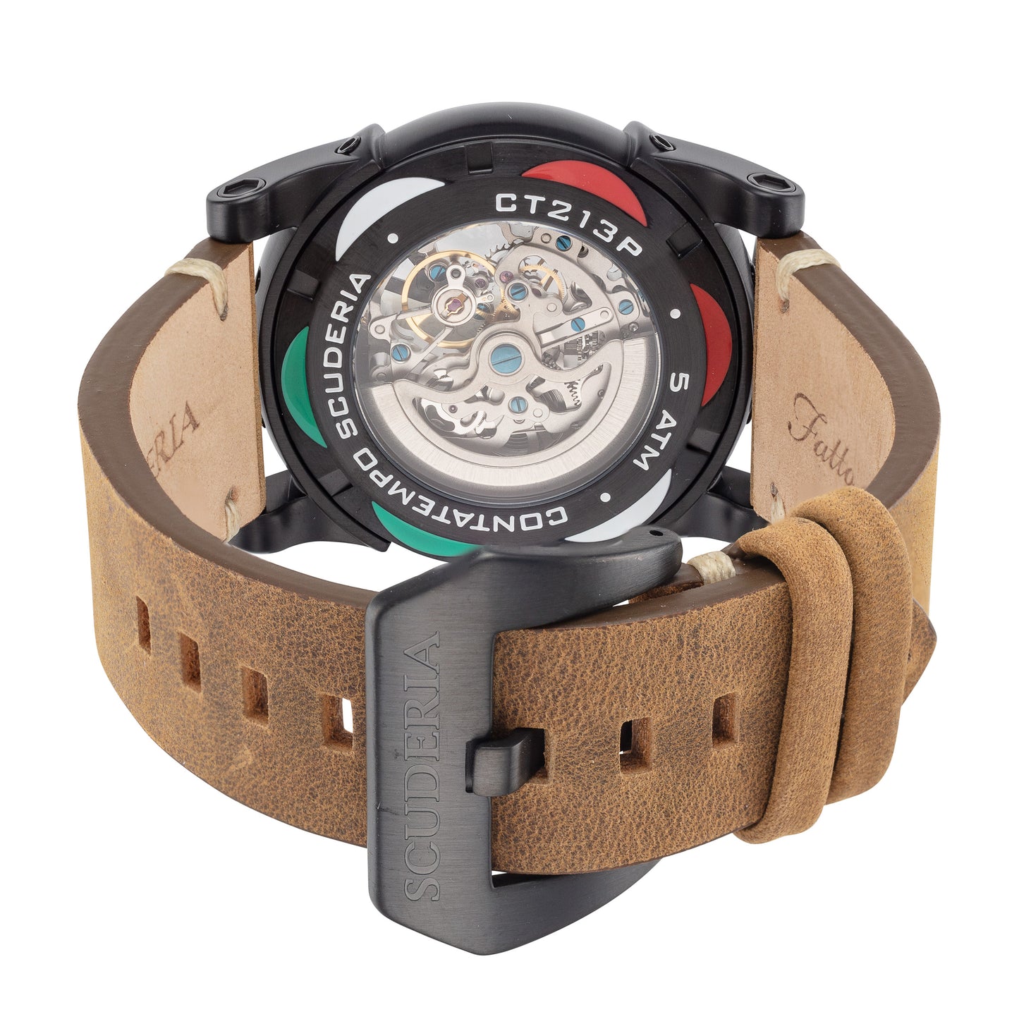 title:CT Scuderia Men's CT-213-P Corsa Automatico 44mm Automatic Watch;color:Brown