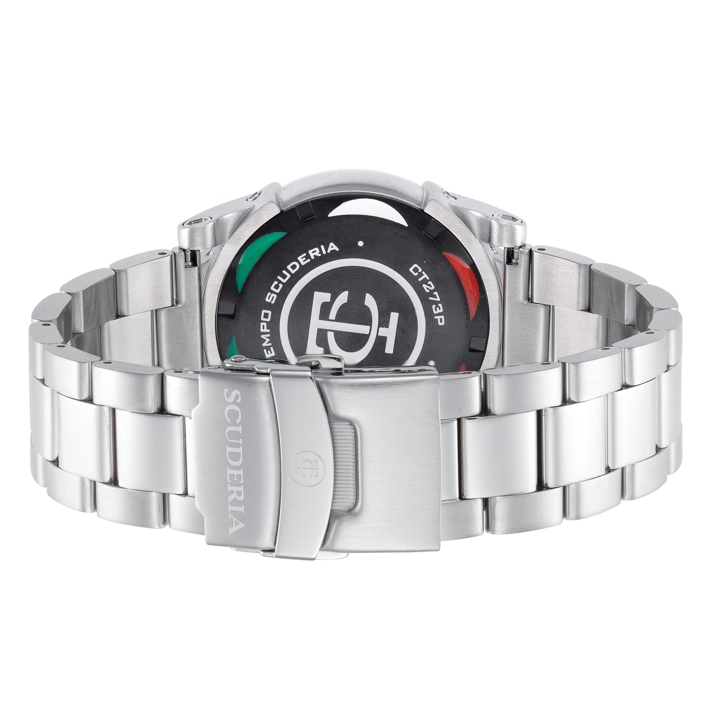 title:CT Scuderia Men's CT-273-P Due Tempi 44mm Quartz Dual Time Watch;color:Silver