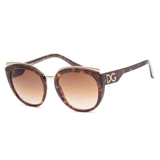 title:Dolce & Gabbana Women's 54mm Havana Sunglasses DG4383-502-13;color:Havana frame, Brown Gradient Dark Brown lens