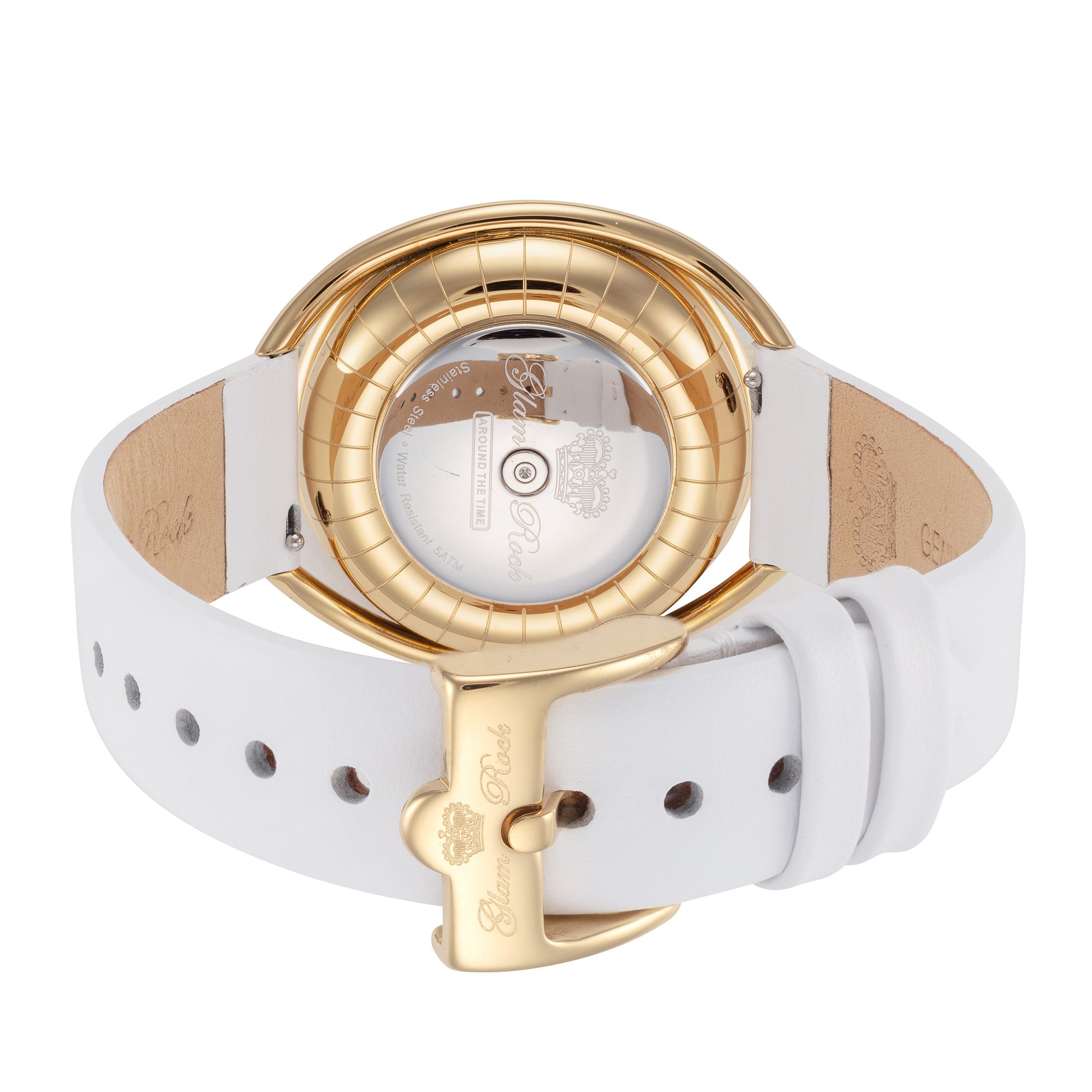 title:Glam Rock Women's GR-063-22 Around The Time 40mm Quartz Watch;color:White