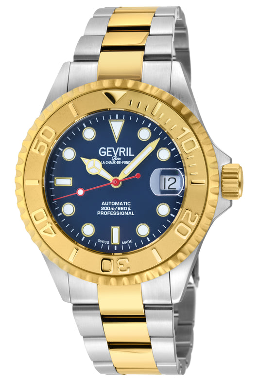 title:Gevril Men's Wall Street 39mm Automatic Watch 4756B;color:Blue