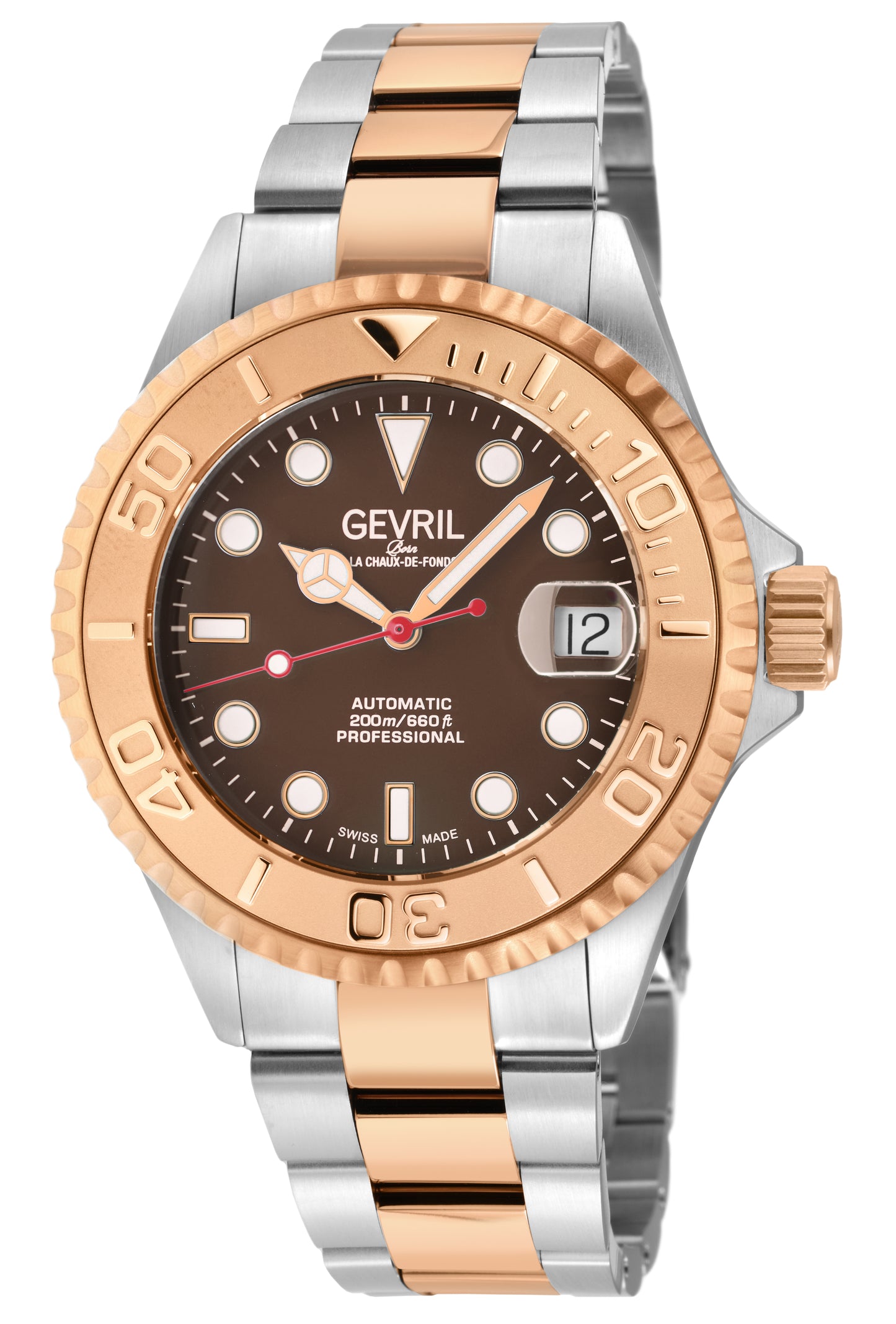 title:Gevril Men's Wall Street 39mm Automatic Watch 4753B;color:Brown