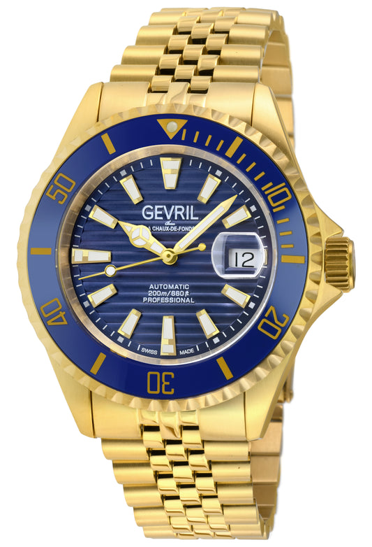 title:Gevril Men's Chambers 43mm Automatic Watch 42604;color:Blue