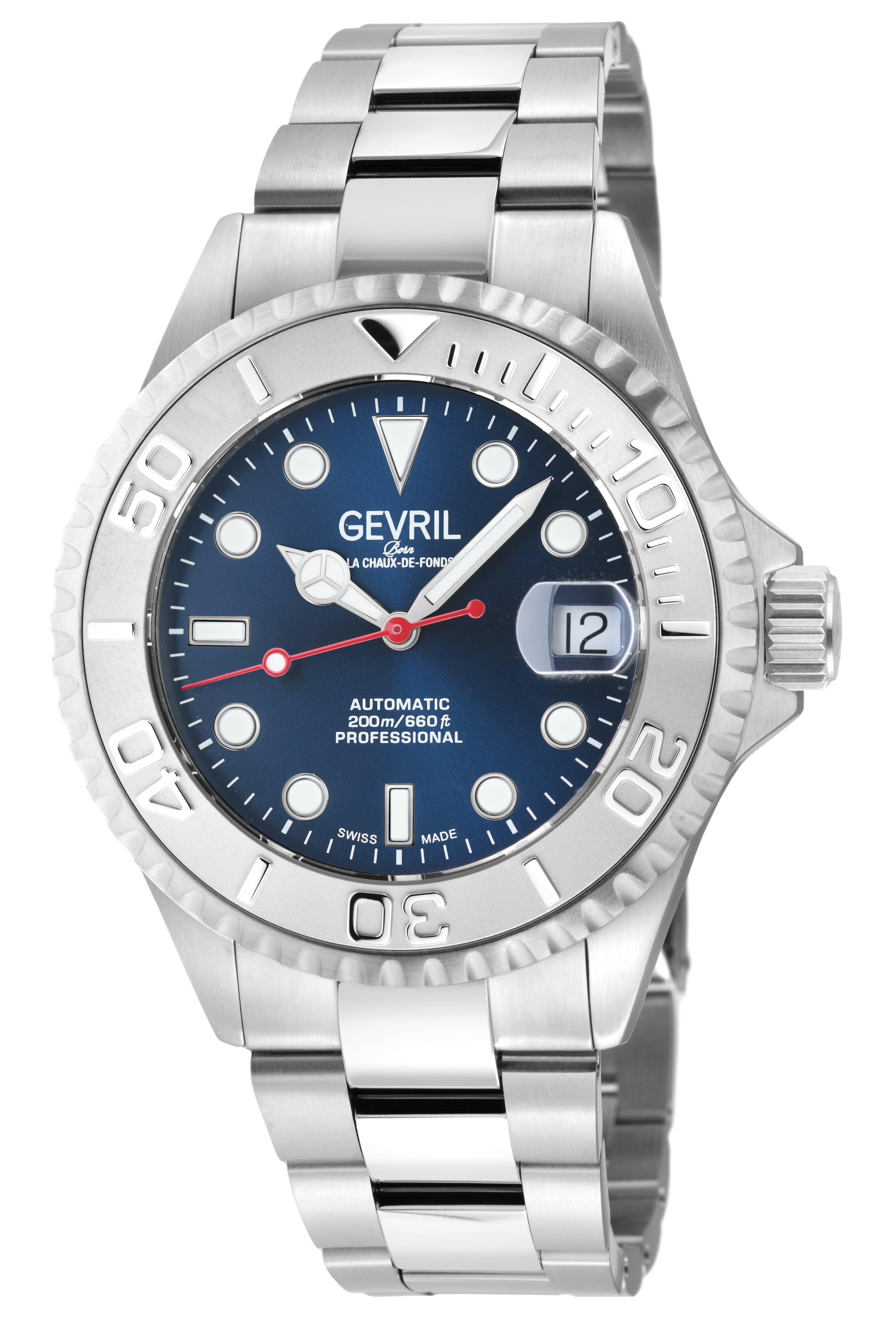 title:Gevril Men's Wall Street 39mm Automatic Watch 4751B;color:Blue