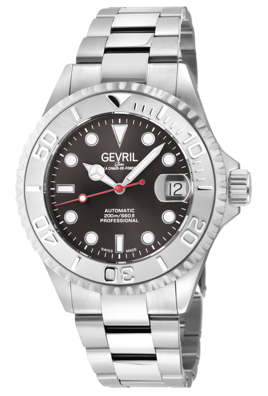 title:Gevril Men's Wall Street 39mm Automatic Watch 4752B;color:Gray