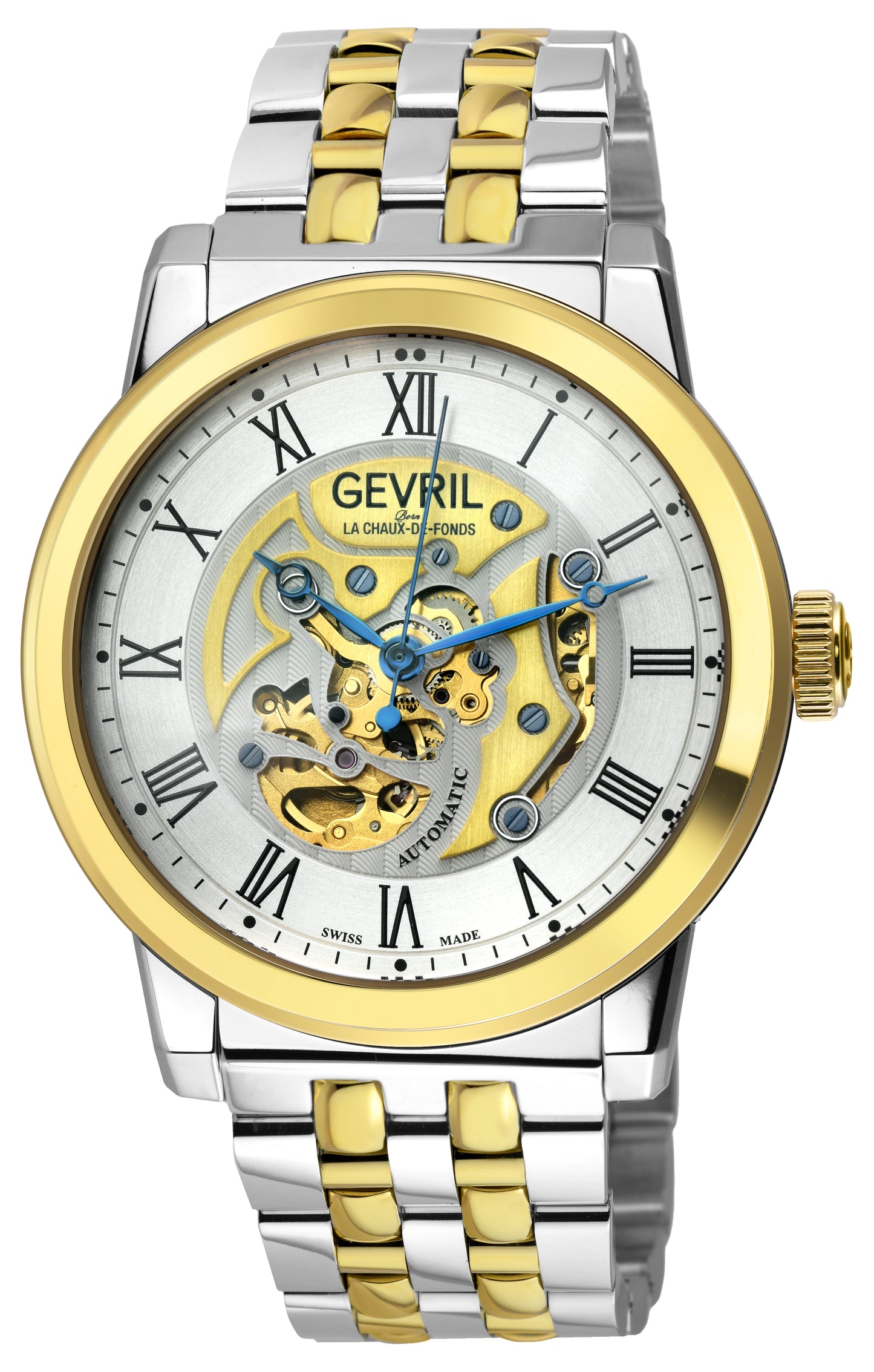 title:Gevril Men's Vanderbilt 47mm Automatic Watch 22696B;color:Silver