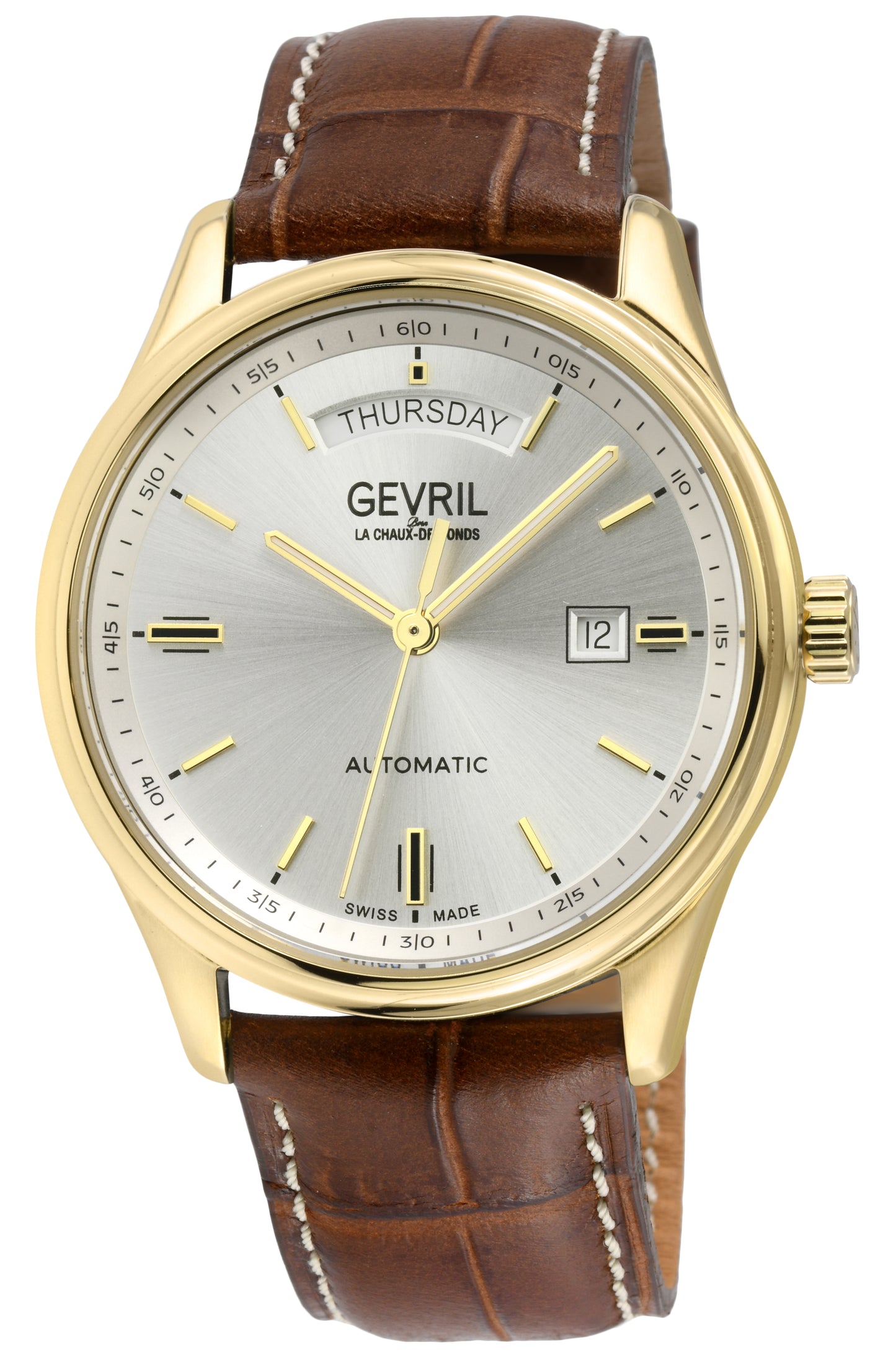 title:Gevril Men's Excelsior 42mm Automatic Watch 48203;color:Silver