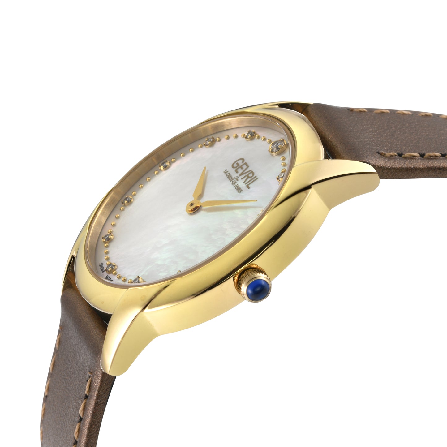 title:Gevril Women's Airolo 36mm Quartz Watch 13021;color:White Mother-of-Pearl