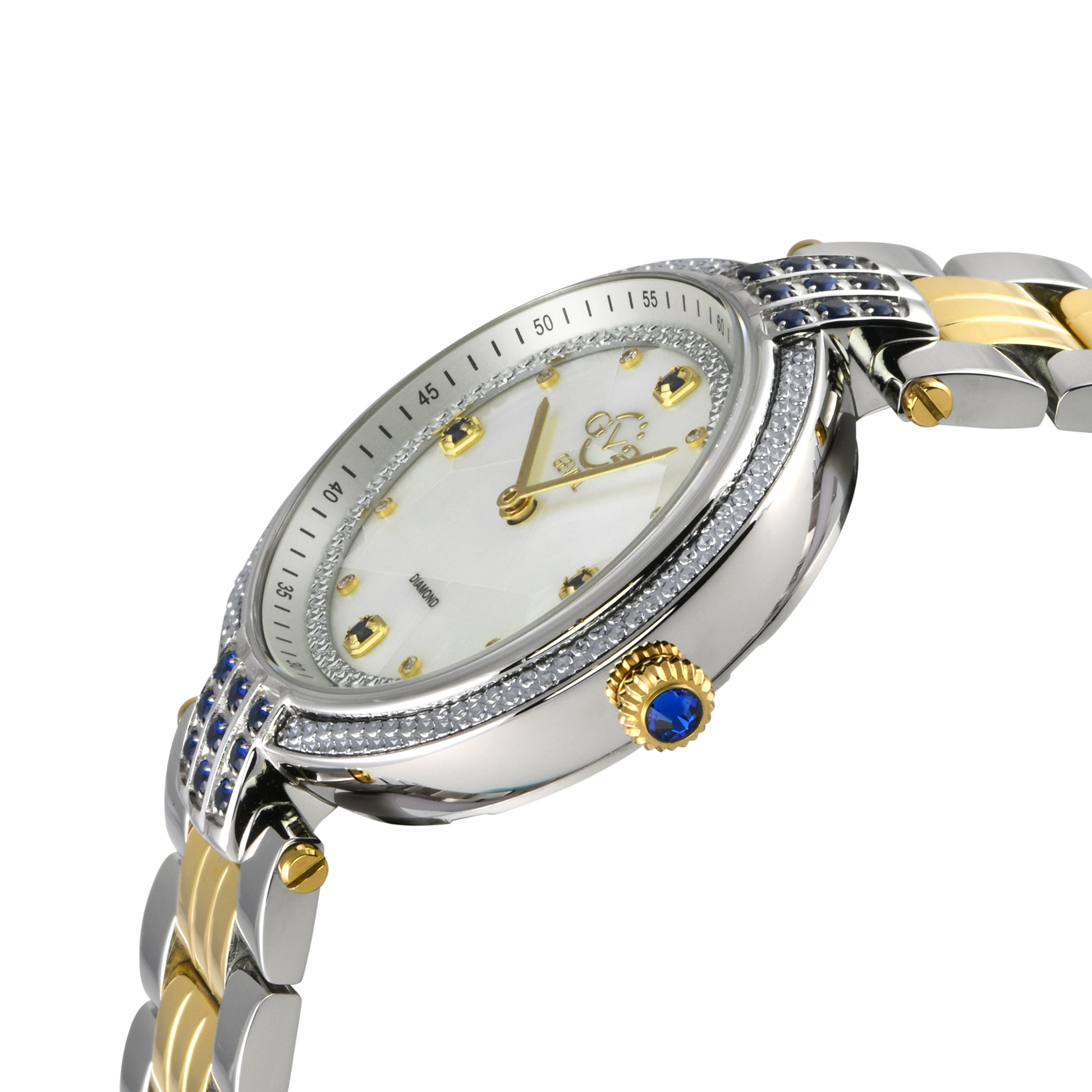 title:GV2 by Gevril Women's Matera 35mm Quartz Watch 12809B;color:White Mother-of-Pearl